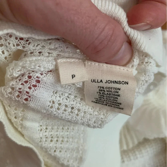 Ulla Johnson Cream Short Sleeve Sweater in Loose Knit Size XS - Picture 5 of 9